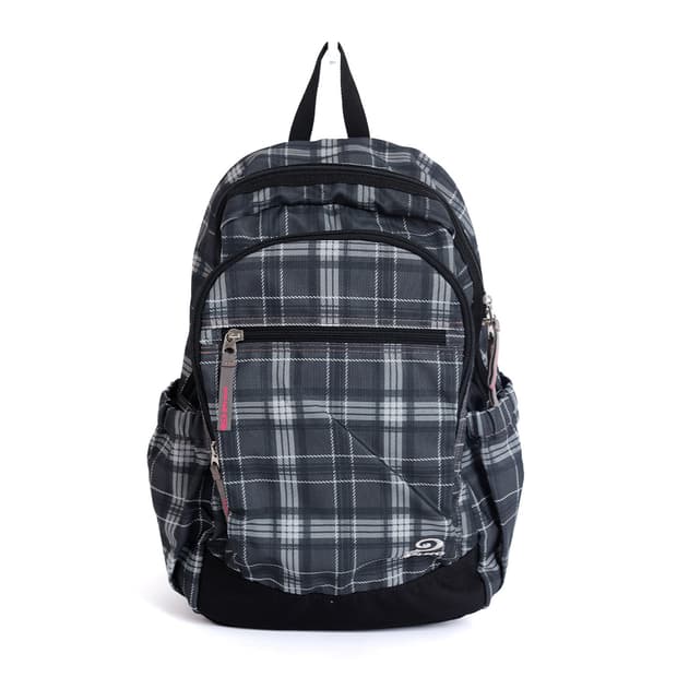 [PIKO] 블랙 체크 패턴 데일리 백팩