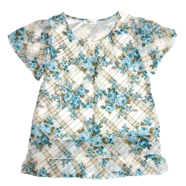 Rosa Cheri Blue Rose Blouse