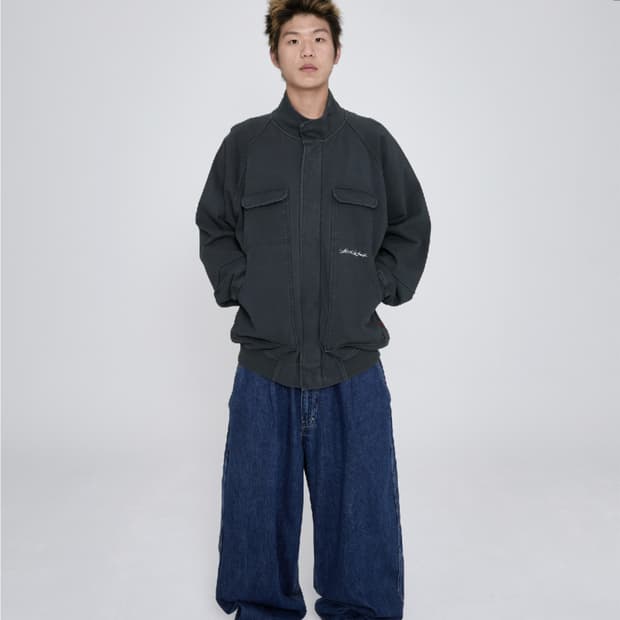 Y.E.S Zip Sweat Jacket Charcoal L 사이즈