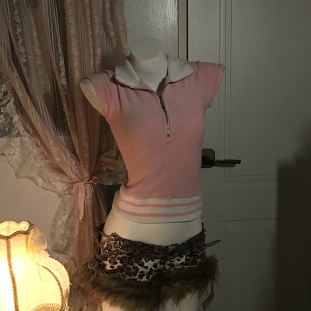 딸기우유 반팔 탑