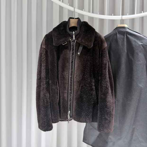 (A+/46) / 디올 비버 퍼 자켓 브라운