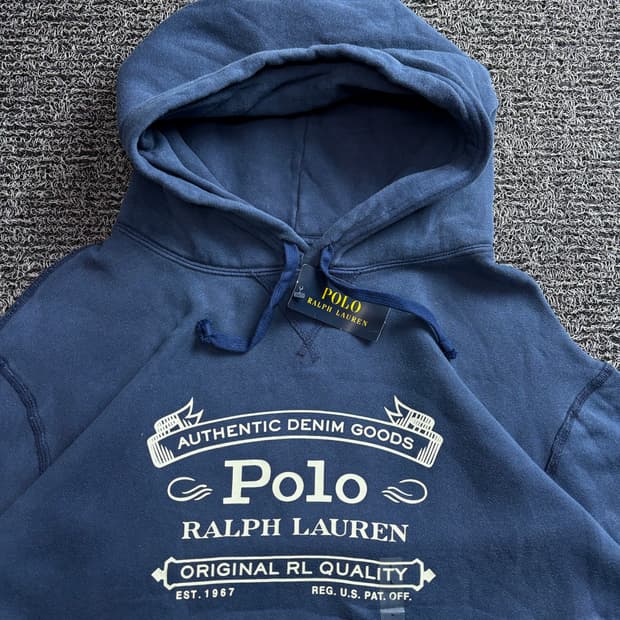 폴로 랄프로렌 데드스탁 센터 빅로고 후디 3075