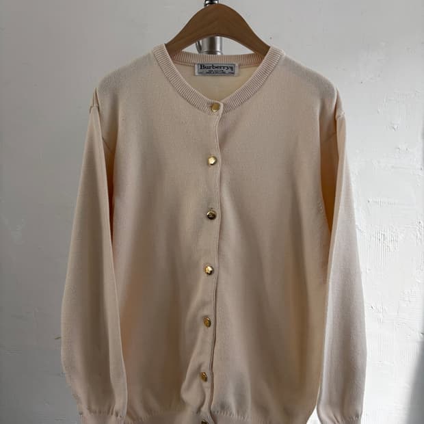 Burberry 버버리 아이보리 금장 가디건
