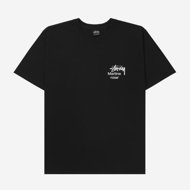 스투시 x 마틴 로즈 콜라주 피그먼트 다이드 티셔츠 블랙