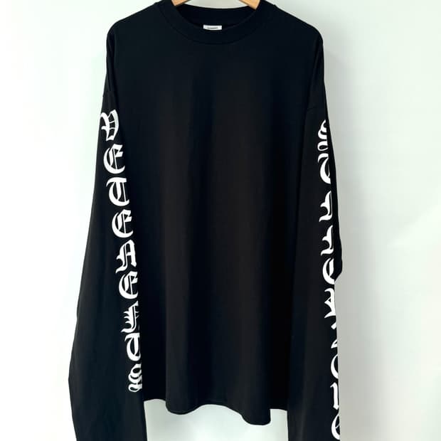 VETEMENTS 베트멍 SS2016 레터링 블랙 긴팔 티셔츠 M
