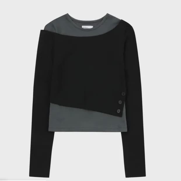 미세키서울 레이어드 롱슬리브 블랙 해