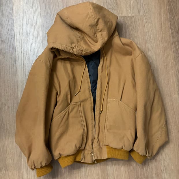 [M] R13 후드 봄버 탄컬러