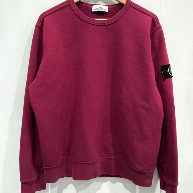 스톤아일랜드 맨투맨 XL 버건디 정품