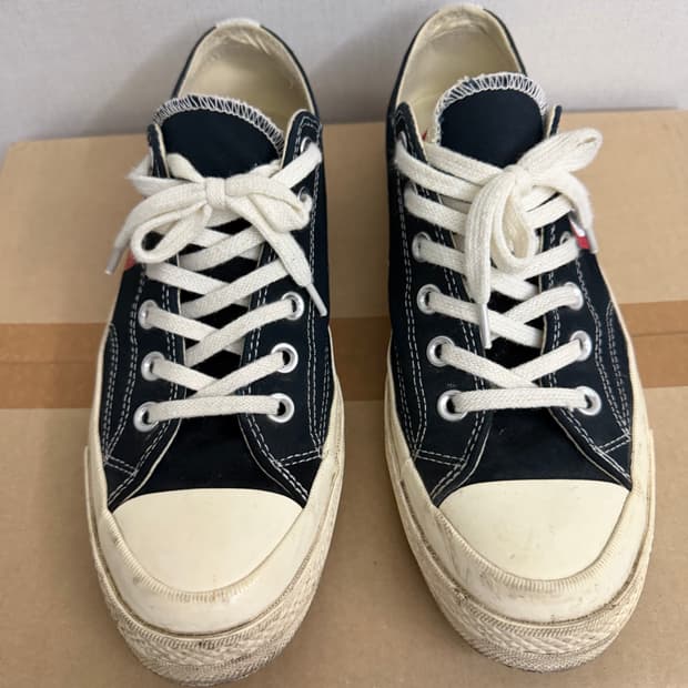컨버스 x 플레이 꼼데가르송 척 70 로우 블랙 255