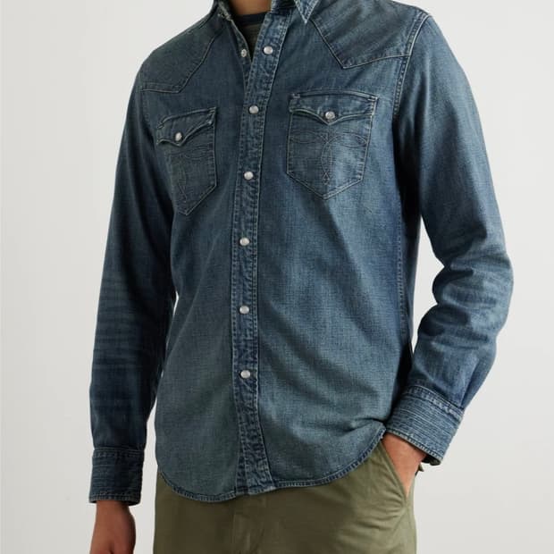 rrl 데님 웨스턴셔츠 L