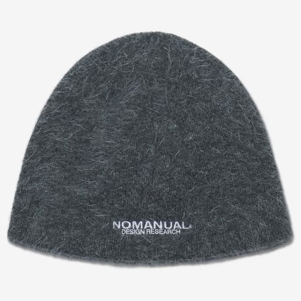 노매뉴얼 NM HAIRY BEANIE - CHARCOAL