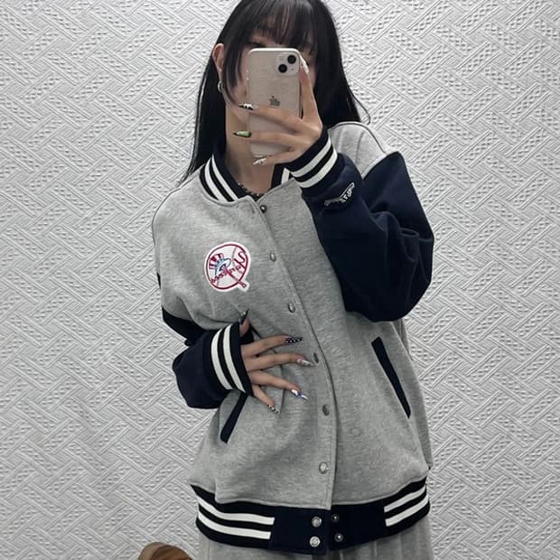 미첼엔네스 레트로 뉴욕 양키스 스웻 바시티자켓 L C08739