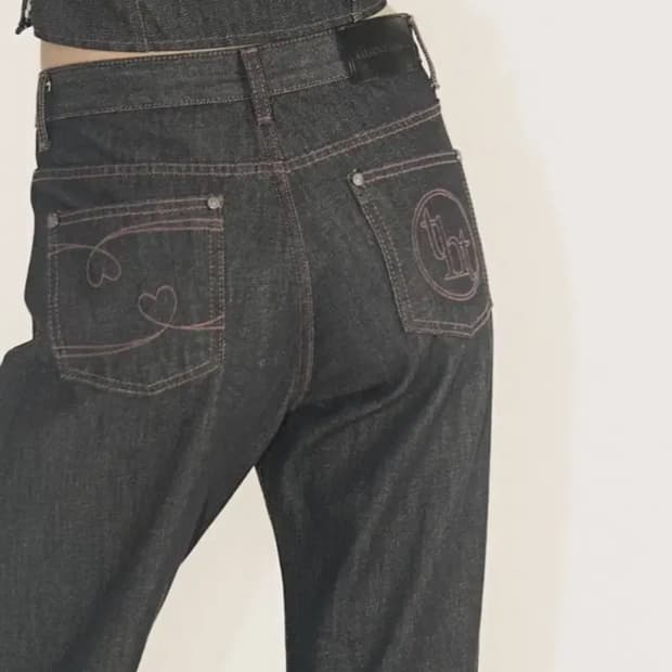 쓰리타임즈 raw denim pants