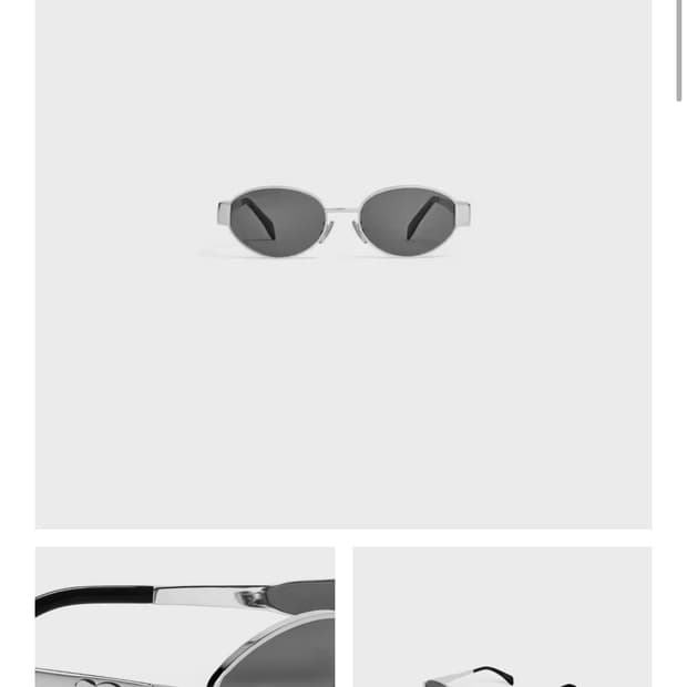 셀린느 트리옹프 01 메탈 선글라스 실버 