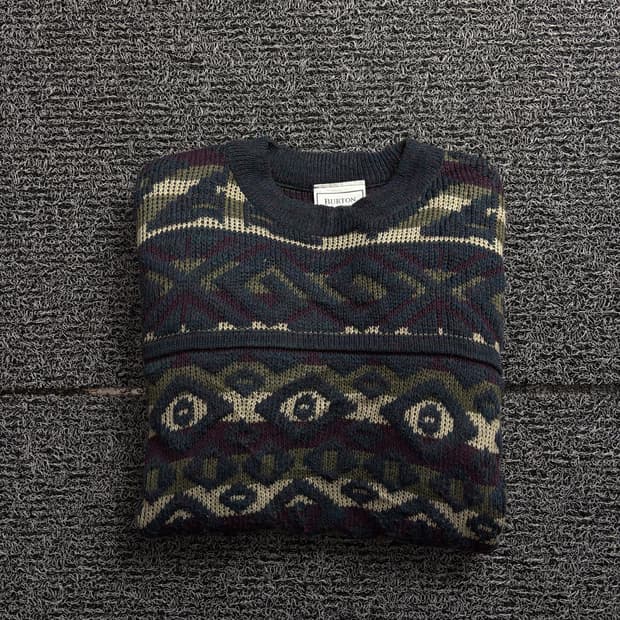 BURTON UK 아카이브 케이블 패턴 스웨터 1969