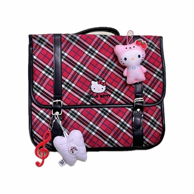 99 키티 체크 3way 가방 🍎