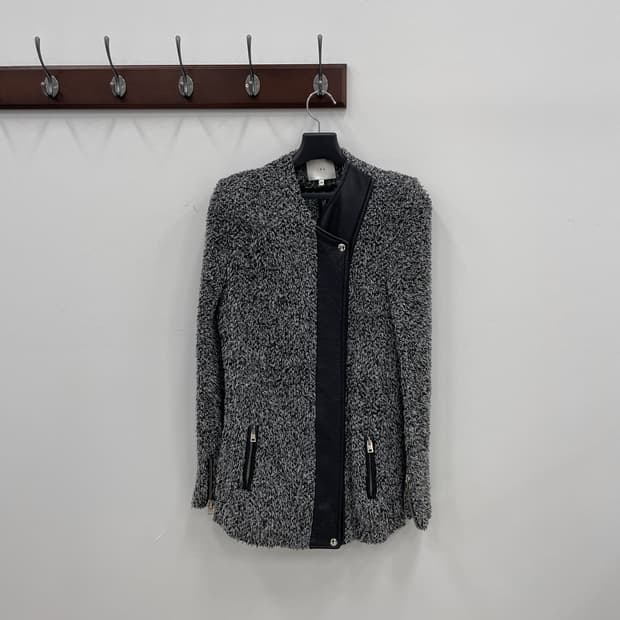 Iro 이로 칼로타 트위드 레더 트리밍 집업 자켓