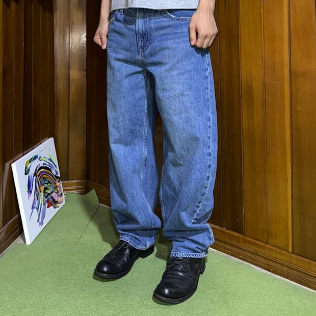 Gap wide cotton denim pants