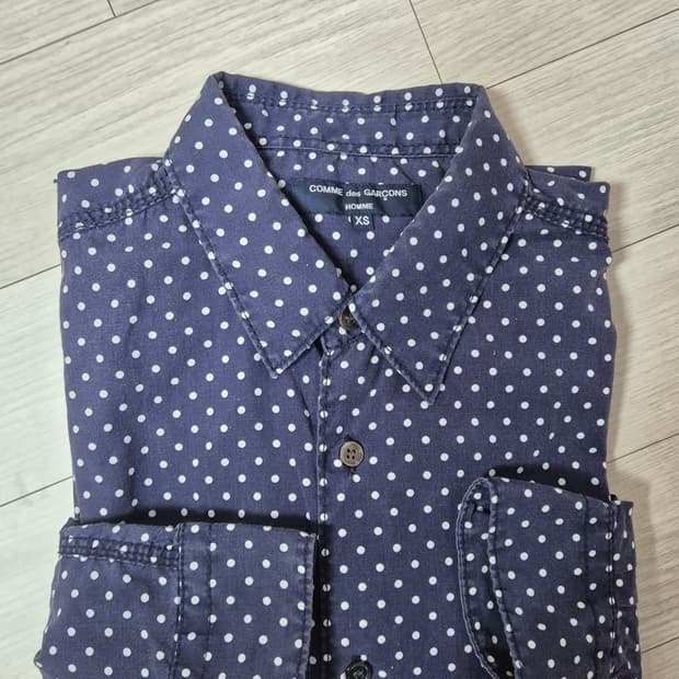 꼼데가르송 옴므 도트 셔츠 네이비 XS