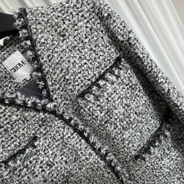 그로브 ALIA TWEED JACKET 블랙
