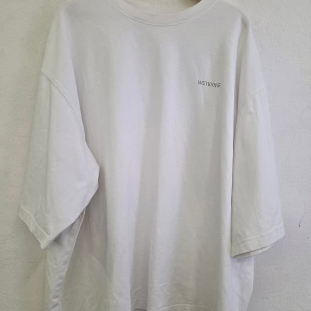 WETIDONE 화이트 오버핏 반팔티 XL