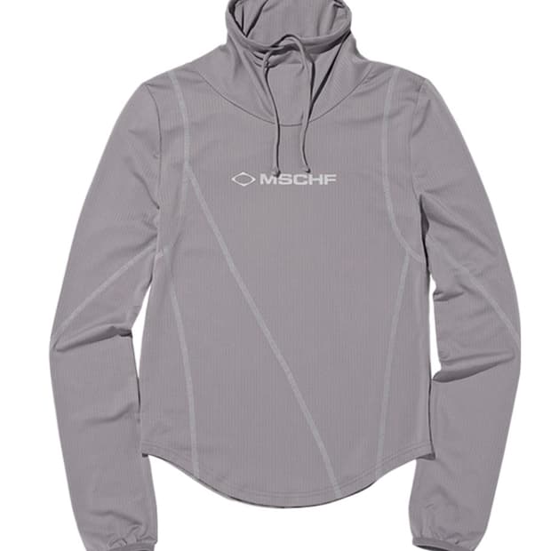 미스치프 드레이프드 터틀넥 탑 그레이 M