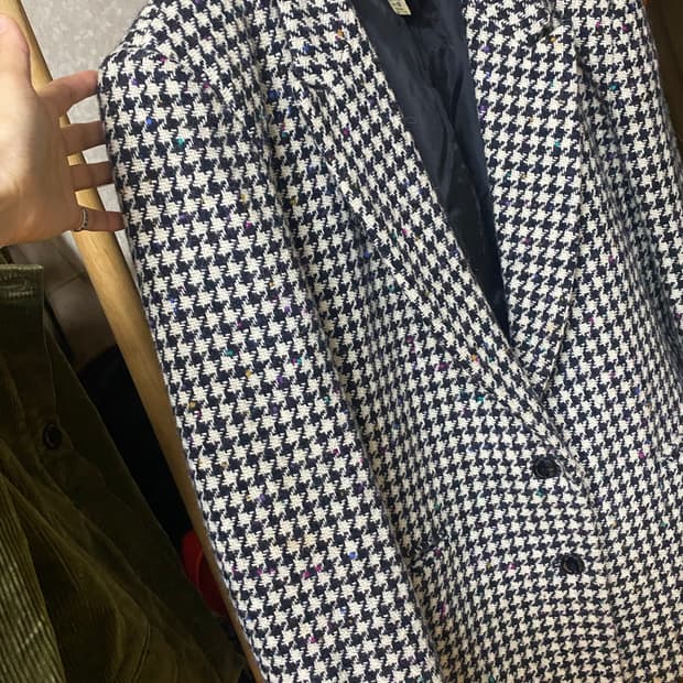 TW 체크무늬 자켓 여성 10사이즈