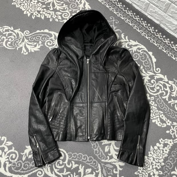 Italian Wizard Hooded Leather Jacket