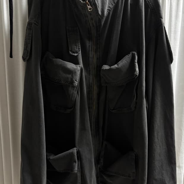 CARGO POCKET FIELD JACKET - CHARCOAL