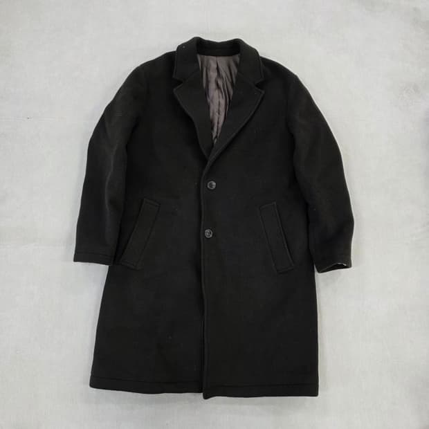 [95] 시리즈 블랙 싱글 울 코트 0129J1