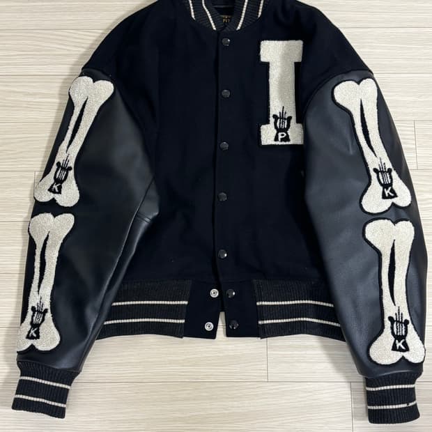 Kapital 캐피탈 울 아이파이브 바시티 자켓 블랙