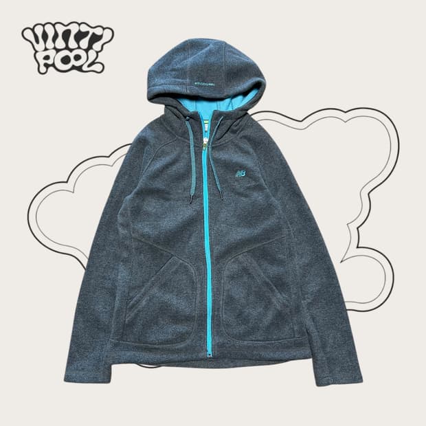 뉴발란스 풀오버 플리스 후드집업 85 S 그레이