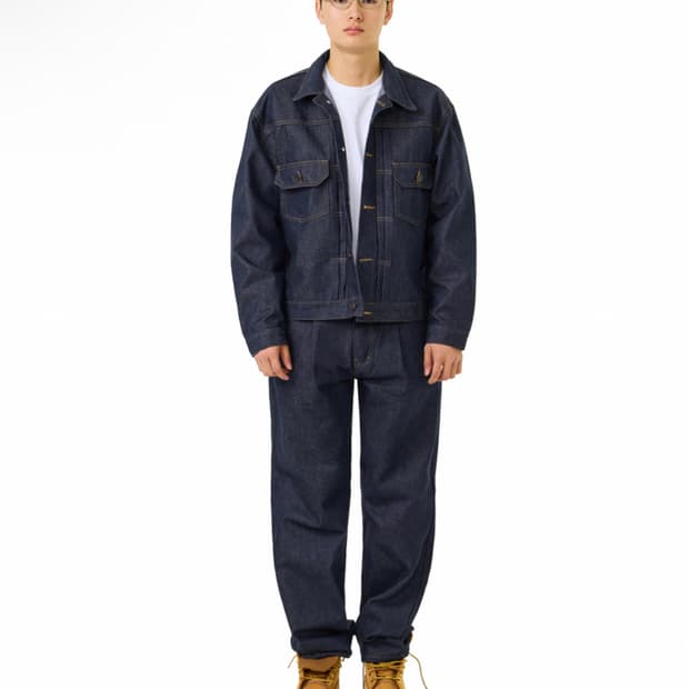 라퍼 논페이드 카우보이 데님 셋업