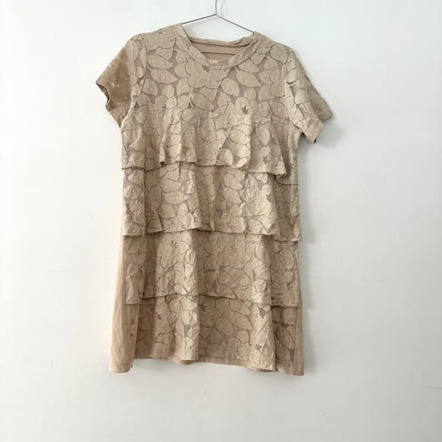 See-through embroidery layer top 