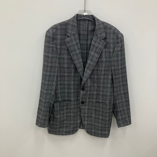 솔리드 옴므 글렌 체크 싱글 블레이저 50