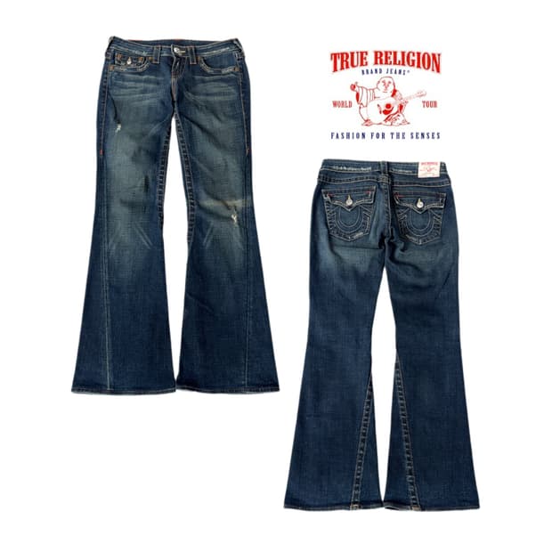 트루릴리전 Y2K 조이 부츠컷 데님팬츠