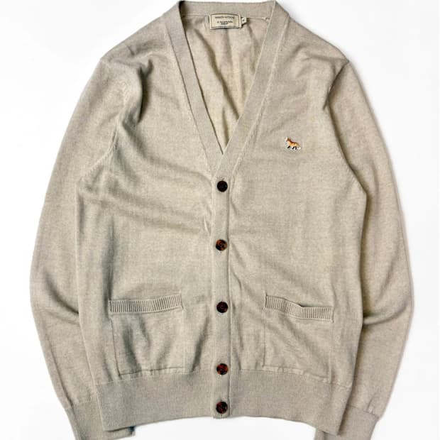 메종키츠네 폭스 패치 레귤러 니트 가디건 PN5703   
