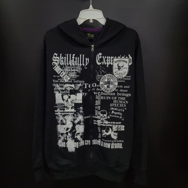 Skulls Punk Hoodies 빈티지 후드집업