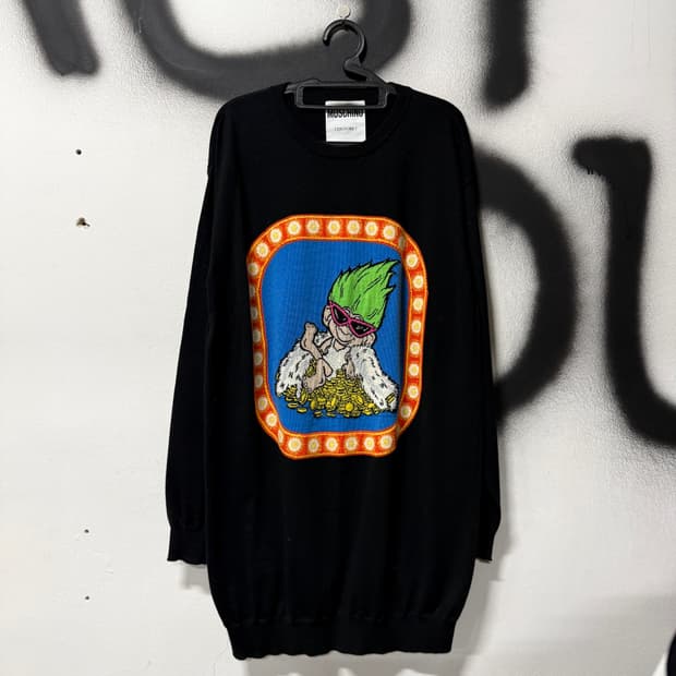 매장판 모스키노 굿 럭 트롤 캡슐 컬렉션 울100% 니트 원피스