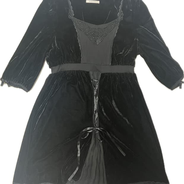 엑시즈팜 벨벳 미니 드레스 지뢰계 양지뢰 히메갸루