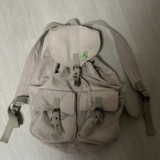 일본빈티지 아이보리 베이지 백팩