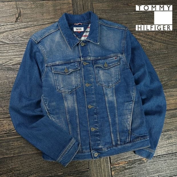 [타미힐피거] 빈티지 워시드 슬림핏 데님 자켓 M19149