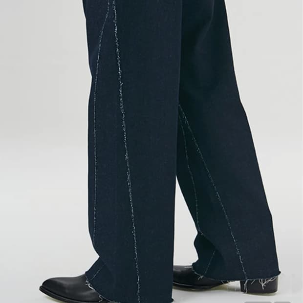 파브레가 커팅 세미와이드 데님팬츠