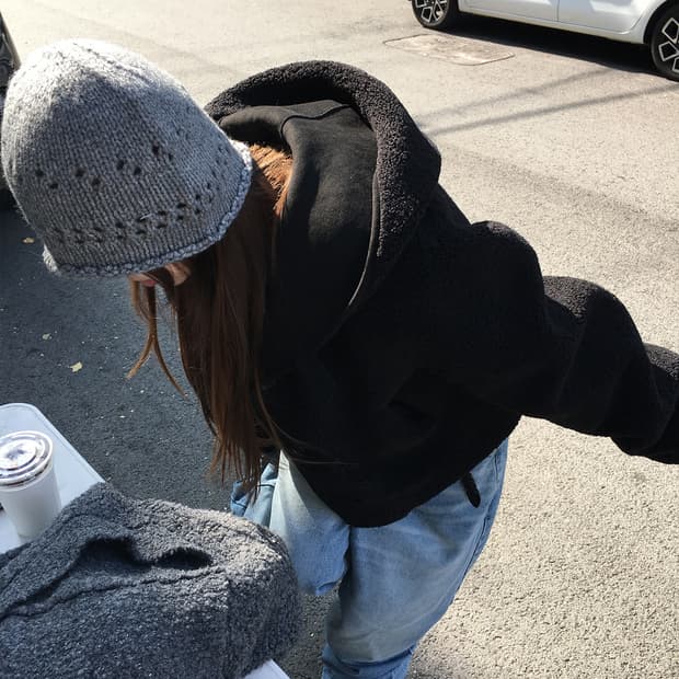 아워캐비넷 hole point beanie