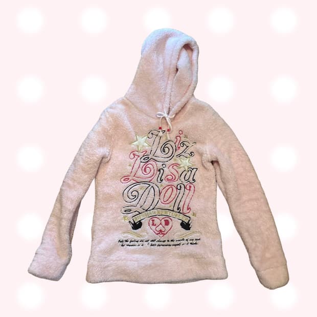 리즈리사돌 베이비핑크 퍼 후드티