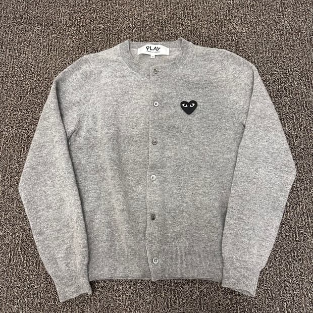 꼼데가르송 블랙와펜 여성 가디건 그레이 M