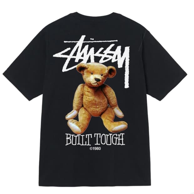 스투시 빌트 터프 곰돌이 반팔티 블랙 L