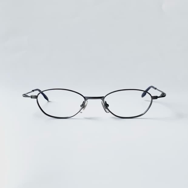 [픽키-700] 건메탈 메탈 풀프레임 안경 슬림 오벌 쉐입