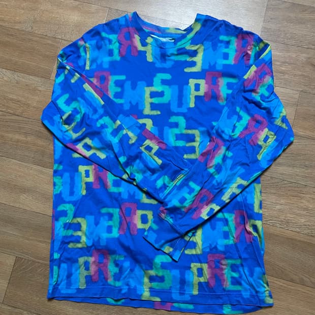 슈프림 18SS Letters LS 롱슬리브 M