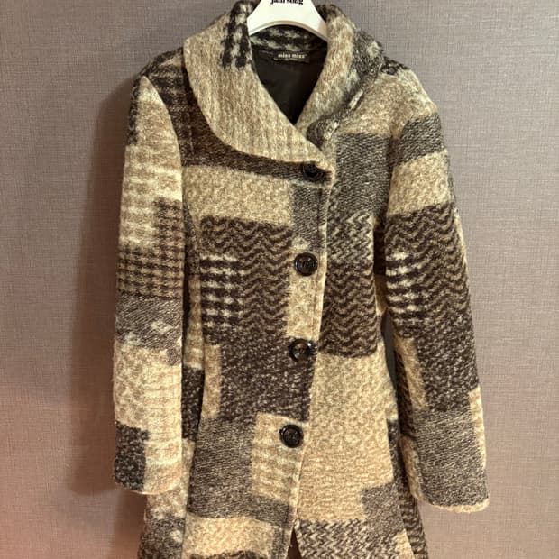 Miss Miss by Valentino 체크 모직 코트